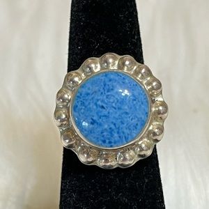 Vintage 925 Sterling Blue Lapis Lazuli Ring
